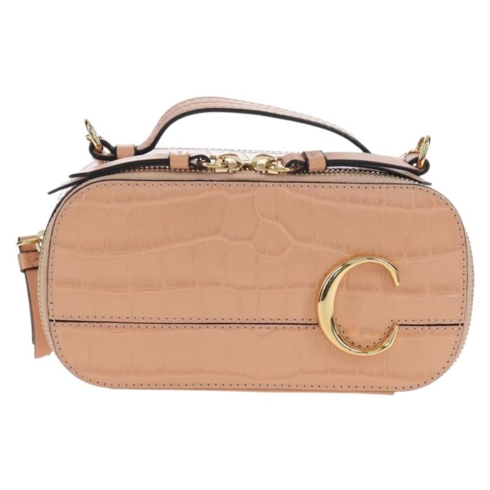 Chloe C Vanity Leather Pink Leather Handbag